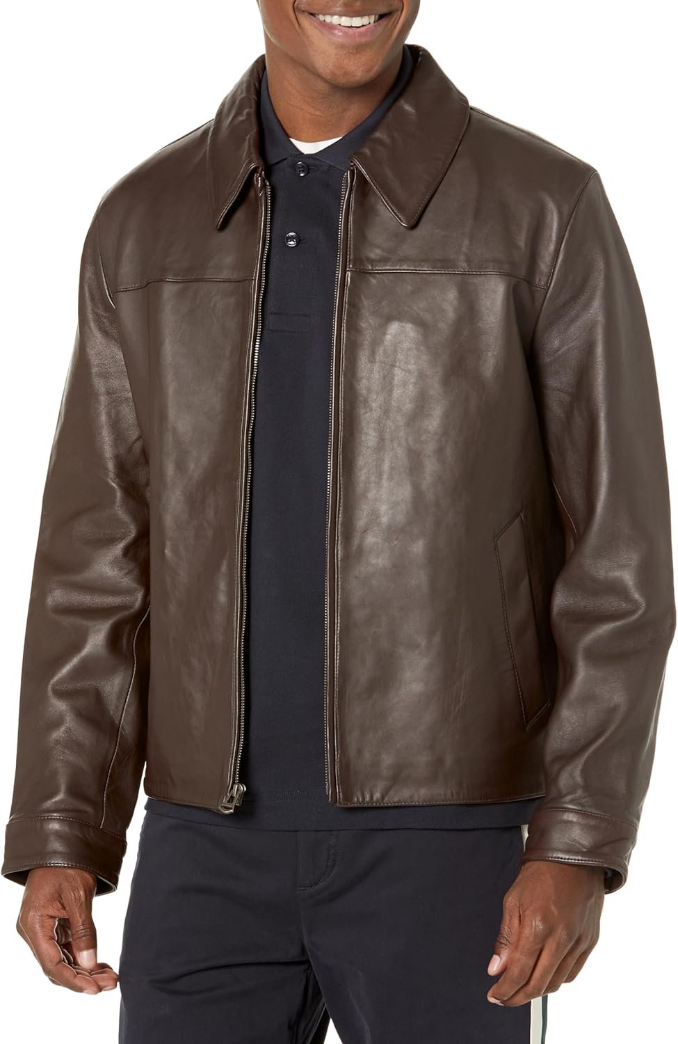 Men's Lambskin Shirt Collared Jacket