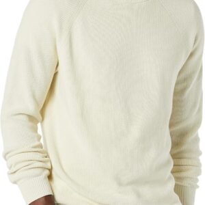 Men's 100% Cotton Rib Knit Turtleneck Sweater