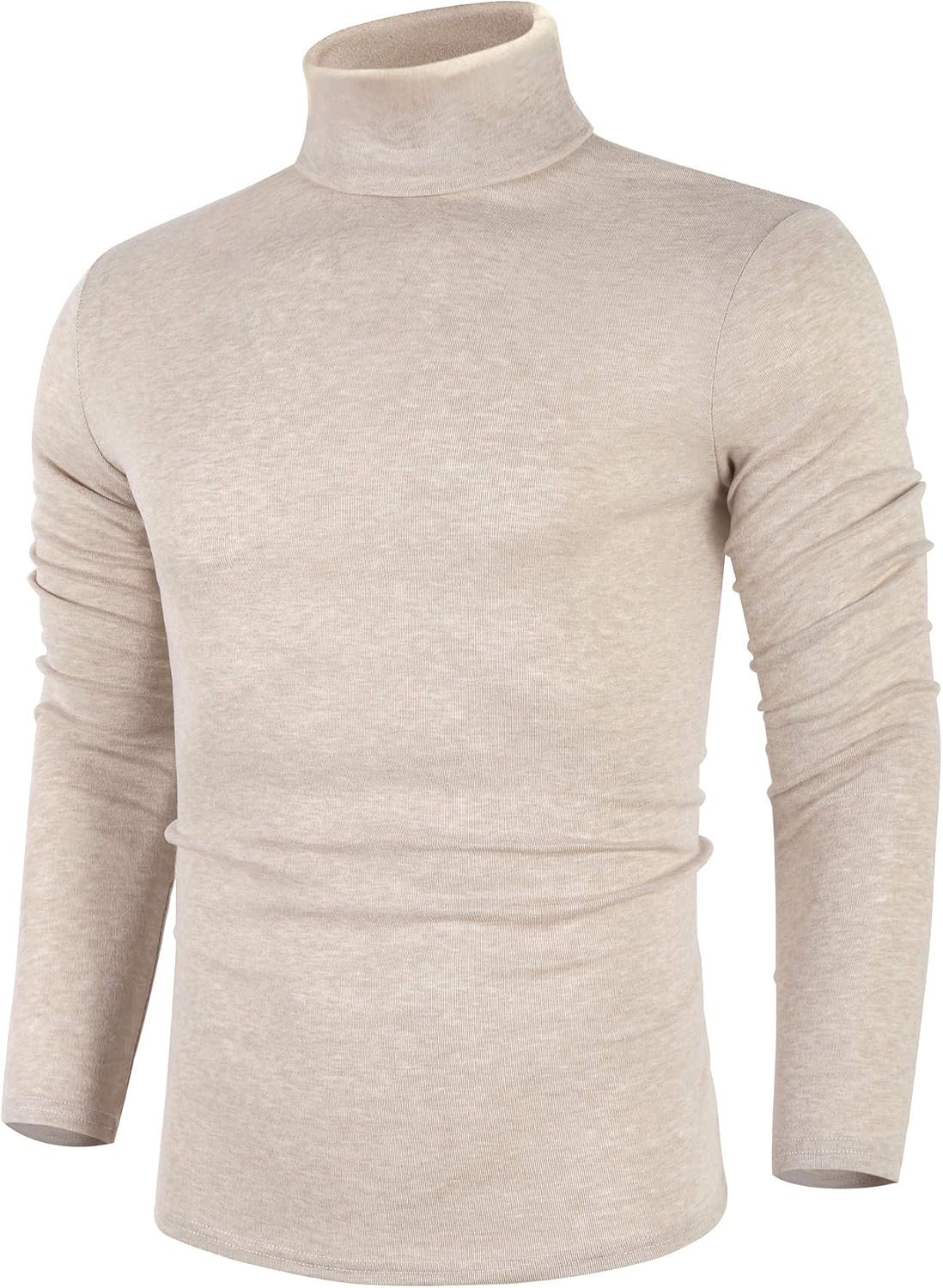 Men's Casual Slim Fit Basic Tops Knitted Lightweight Turtleneck Pullover Sweater