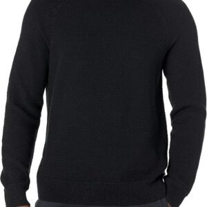 Oversized Crewneck Sweater for Men, Textured, Cotton