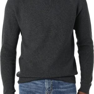 Men's 100% Cotton Rib Knit Turtleneck Sweater